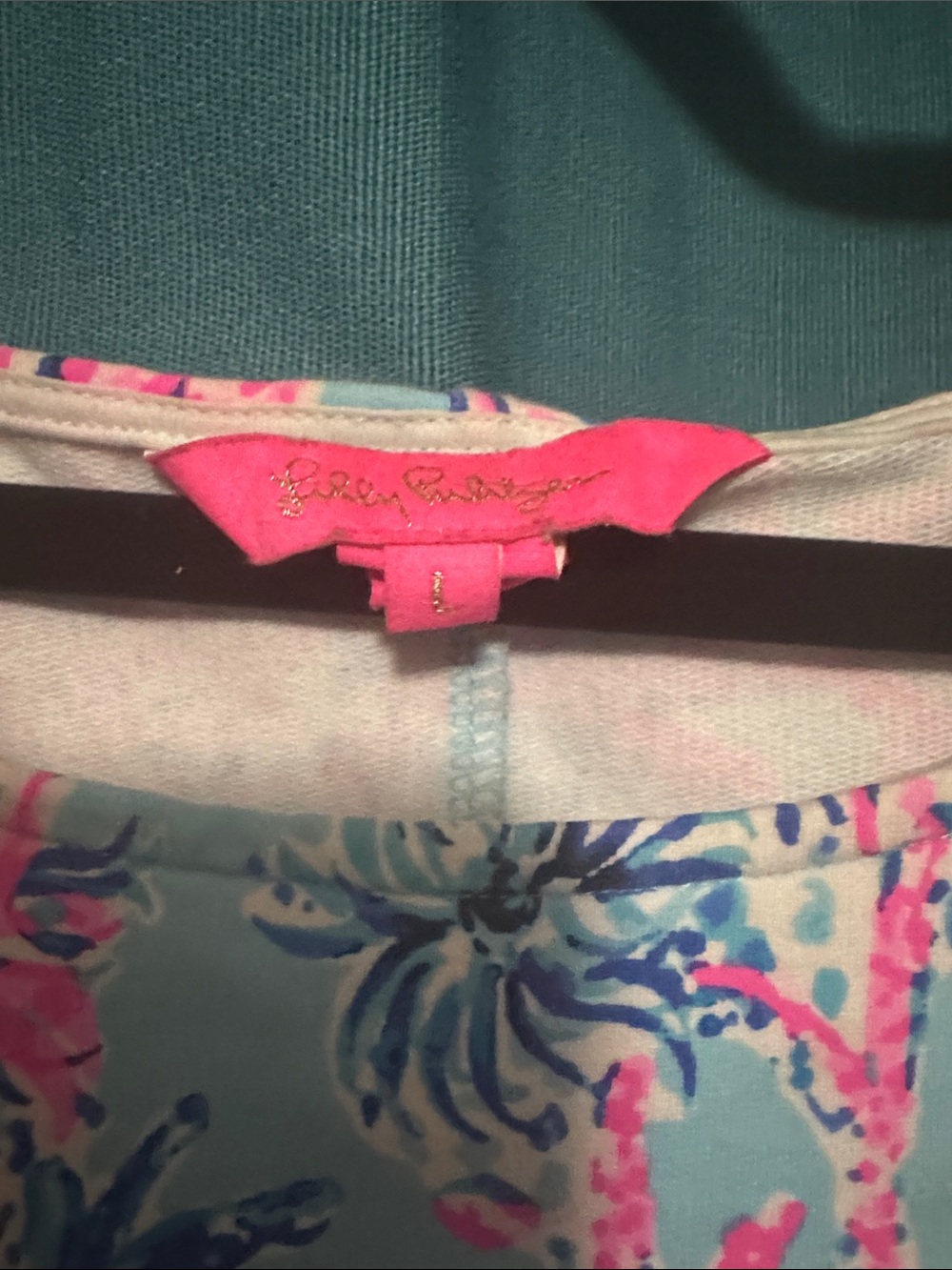 Lilly Pulitzer Larsenn Stretch Terry Shift Dress in Celestial Blue Seek and Sea - Picture 3 of 3